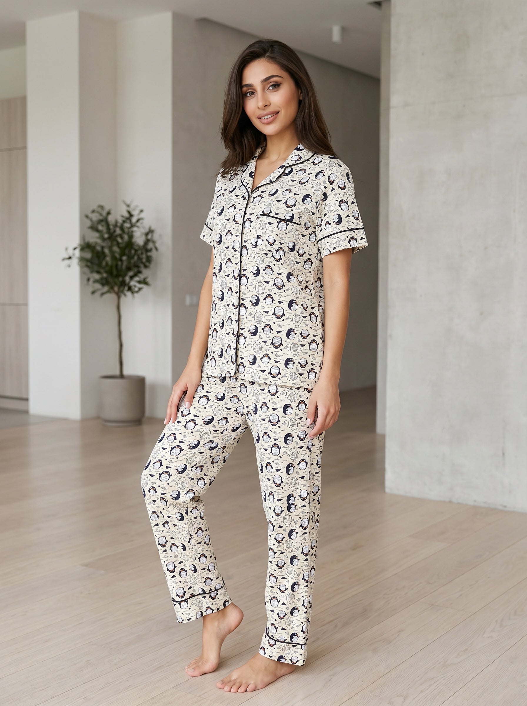 Cozy Penguin Pajama Set
