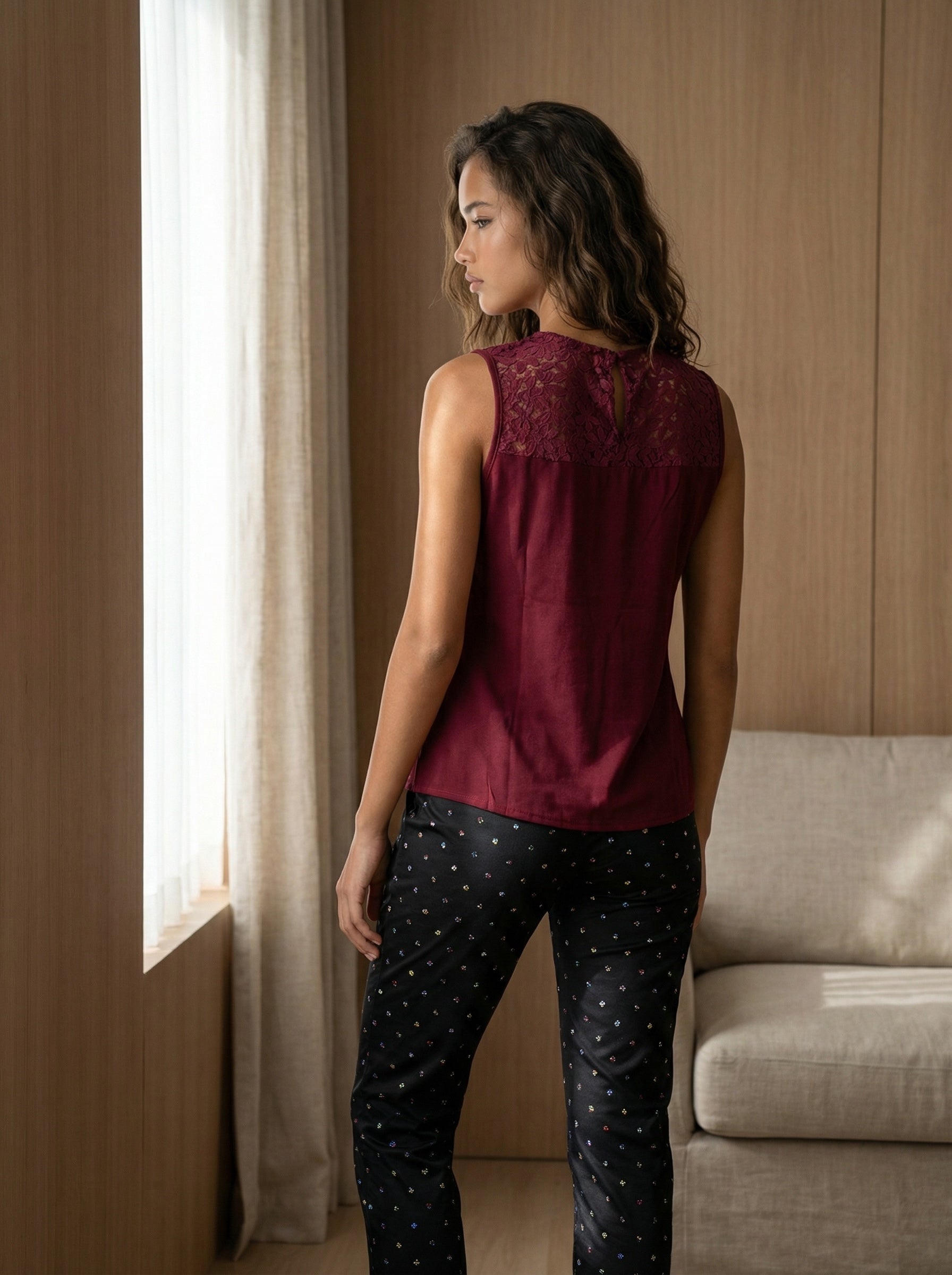 Burgundy Touch Pajama Set