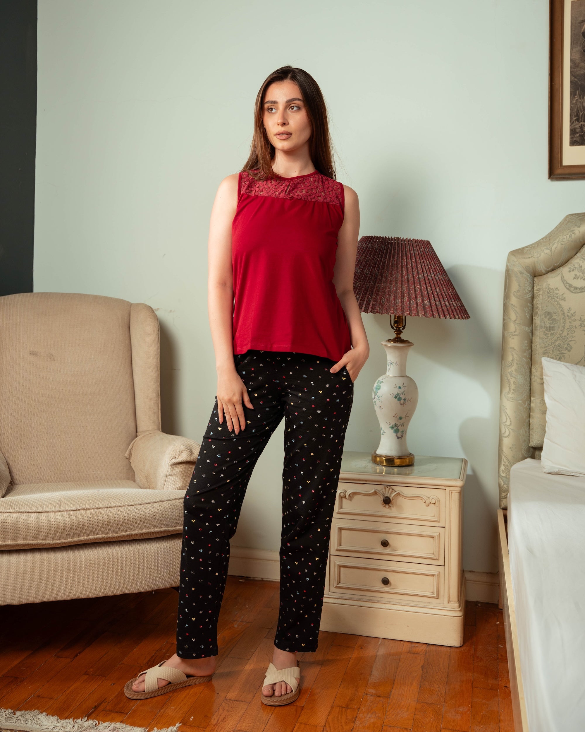 Burgundy Touch Pajama Set