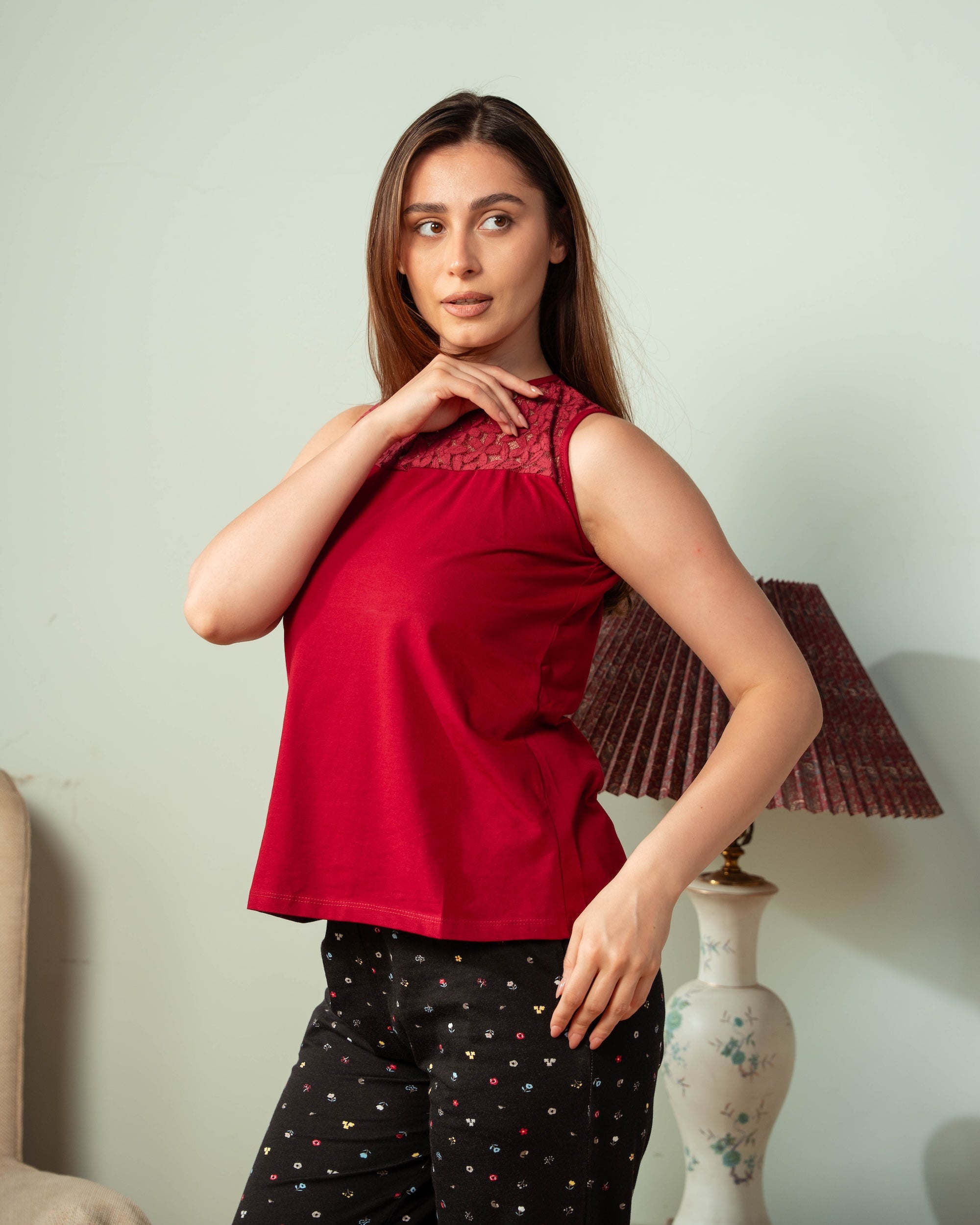 Burgundy Touch Pajama Set
