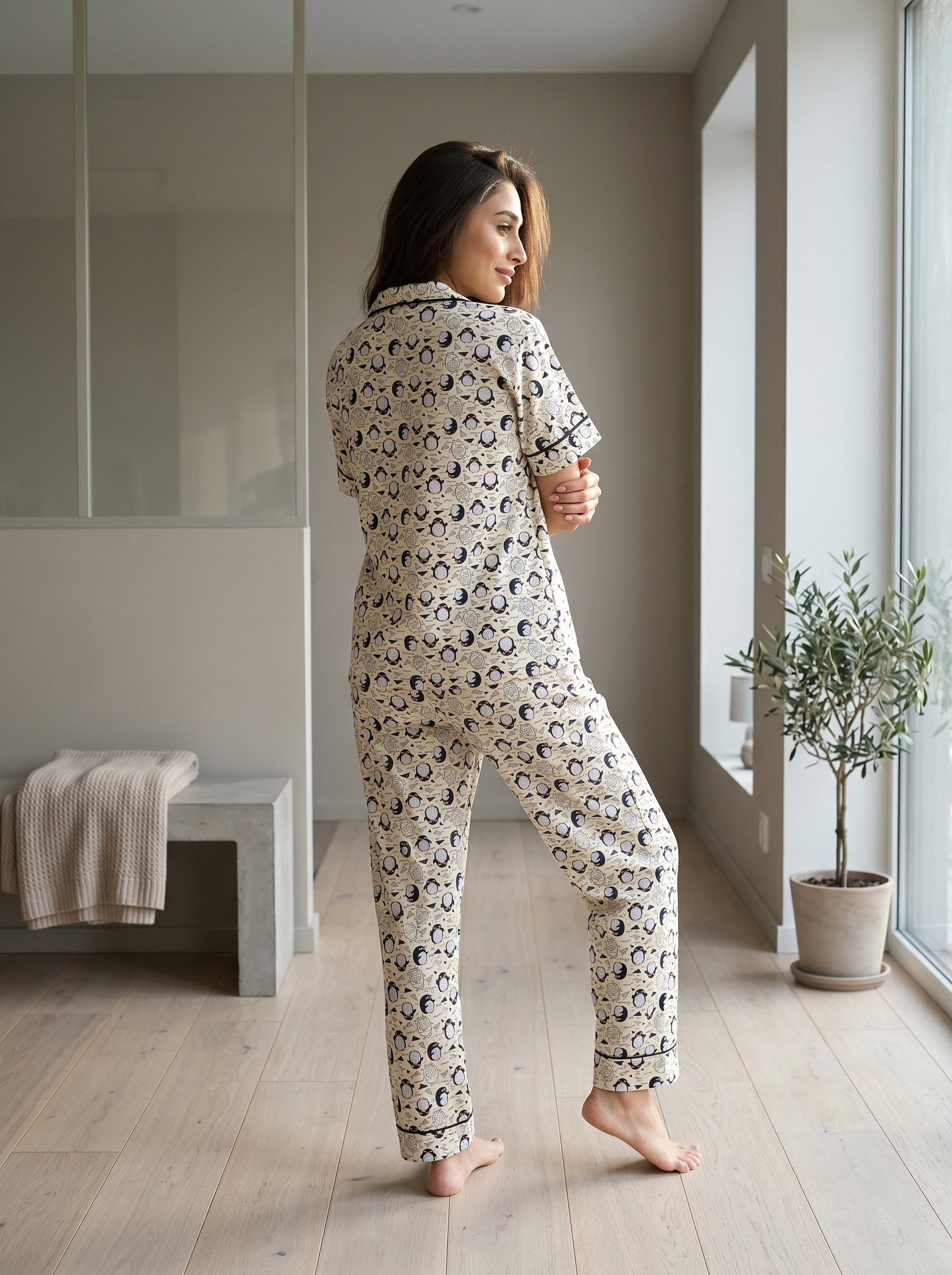 Cozy Penguin Pajama Set