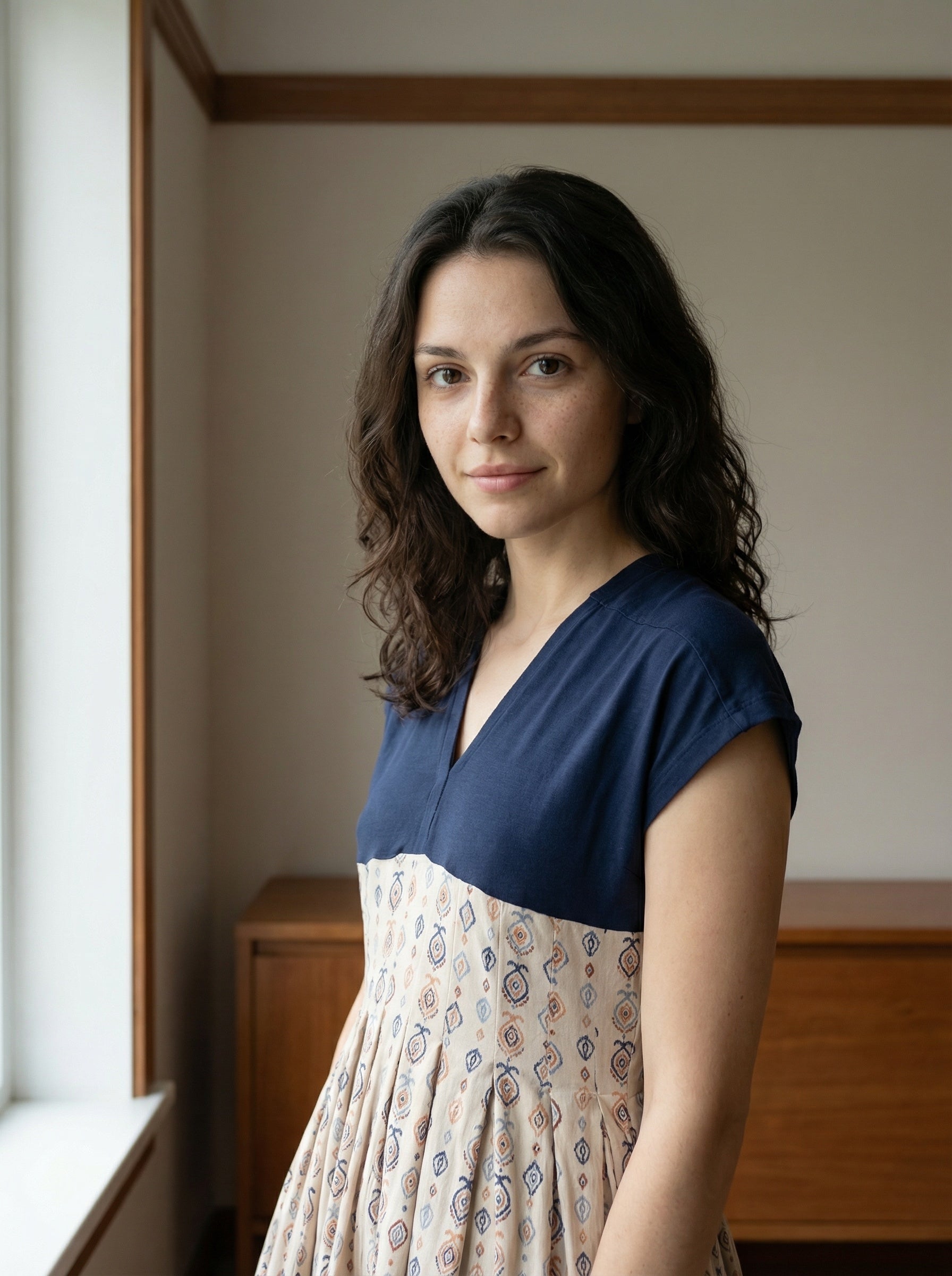 Midnight Azure Empire Dress