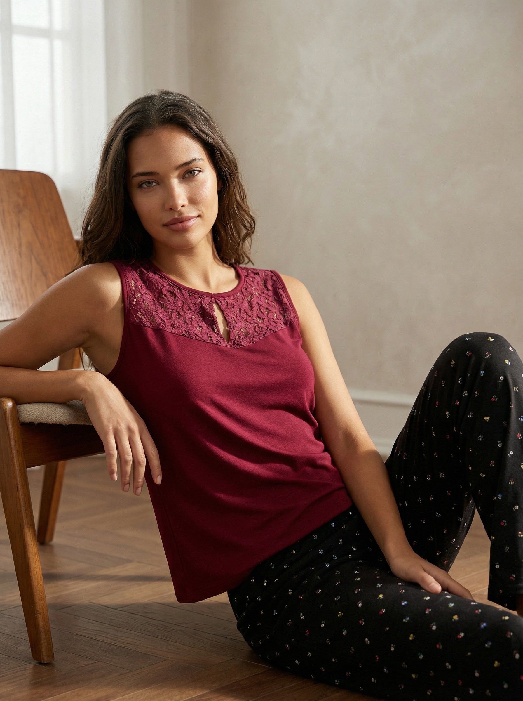 Burgundy Touch Pajama Set