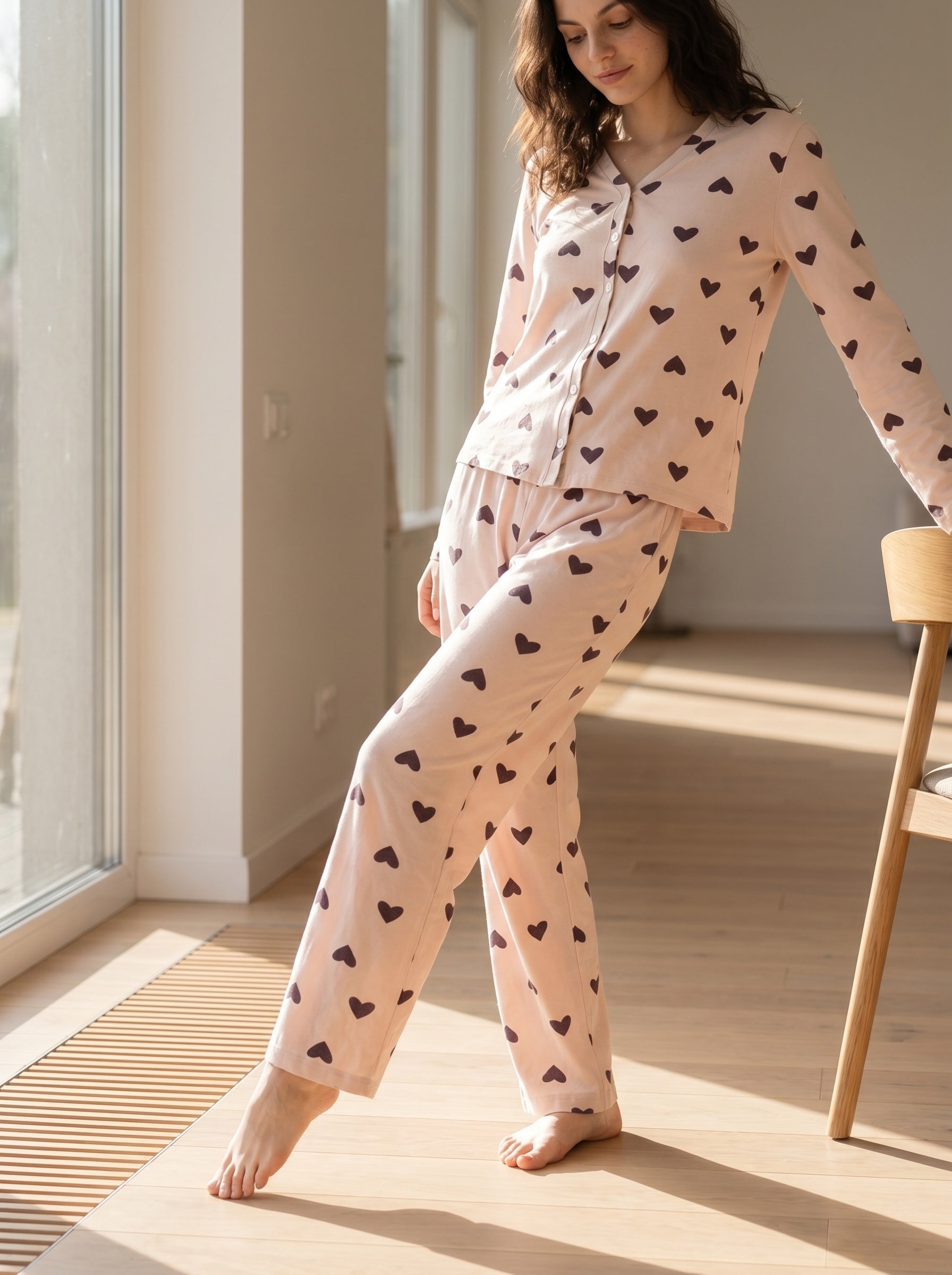 Whispering Hearts Pajama Set