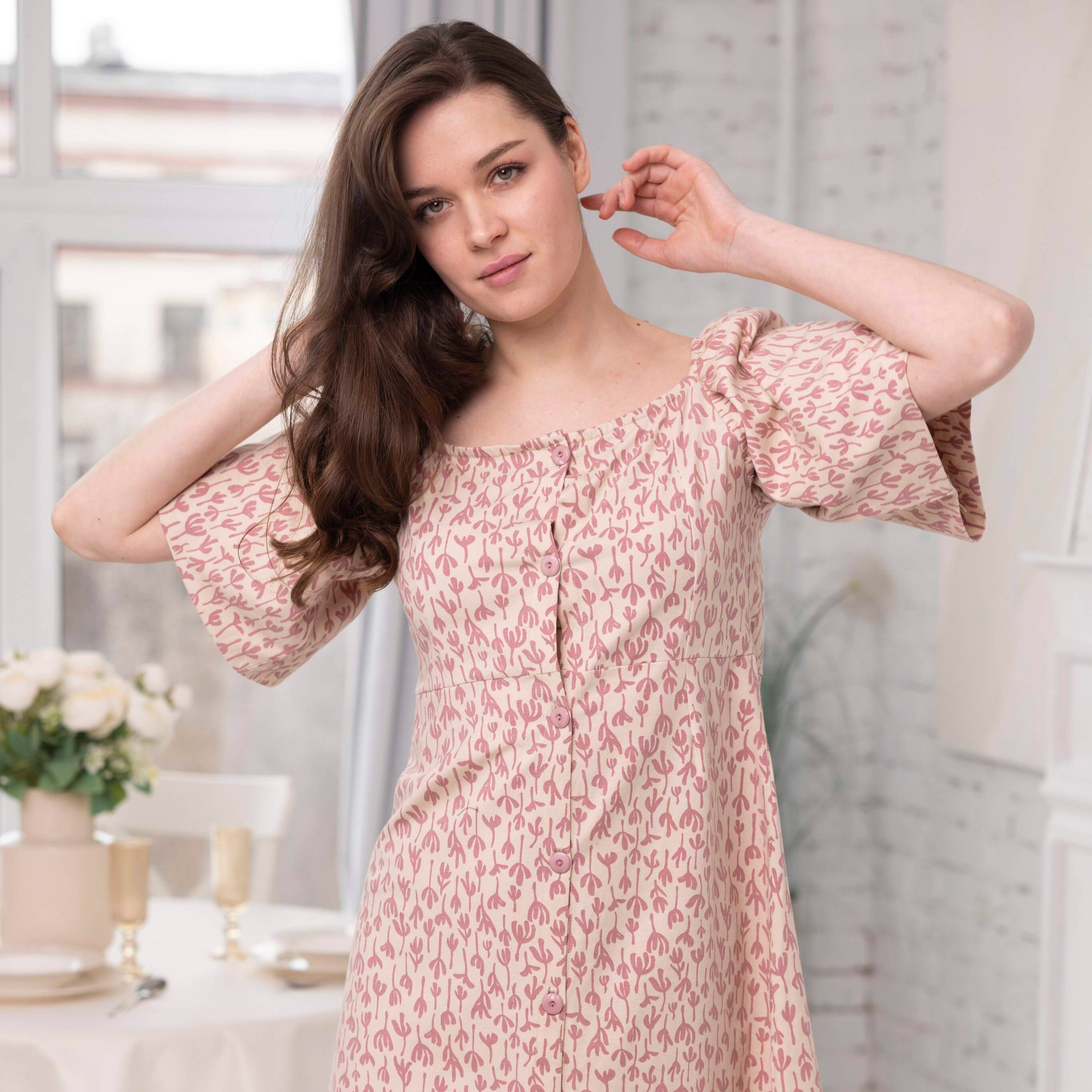 فستان استرخاء مطبوع من Sunny Moments