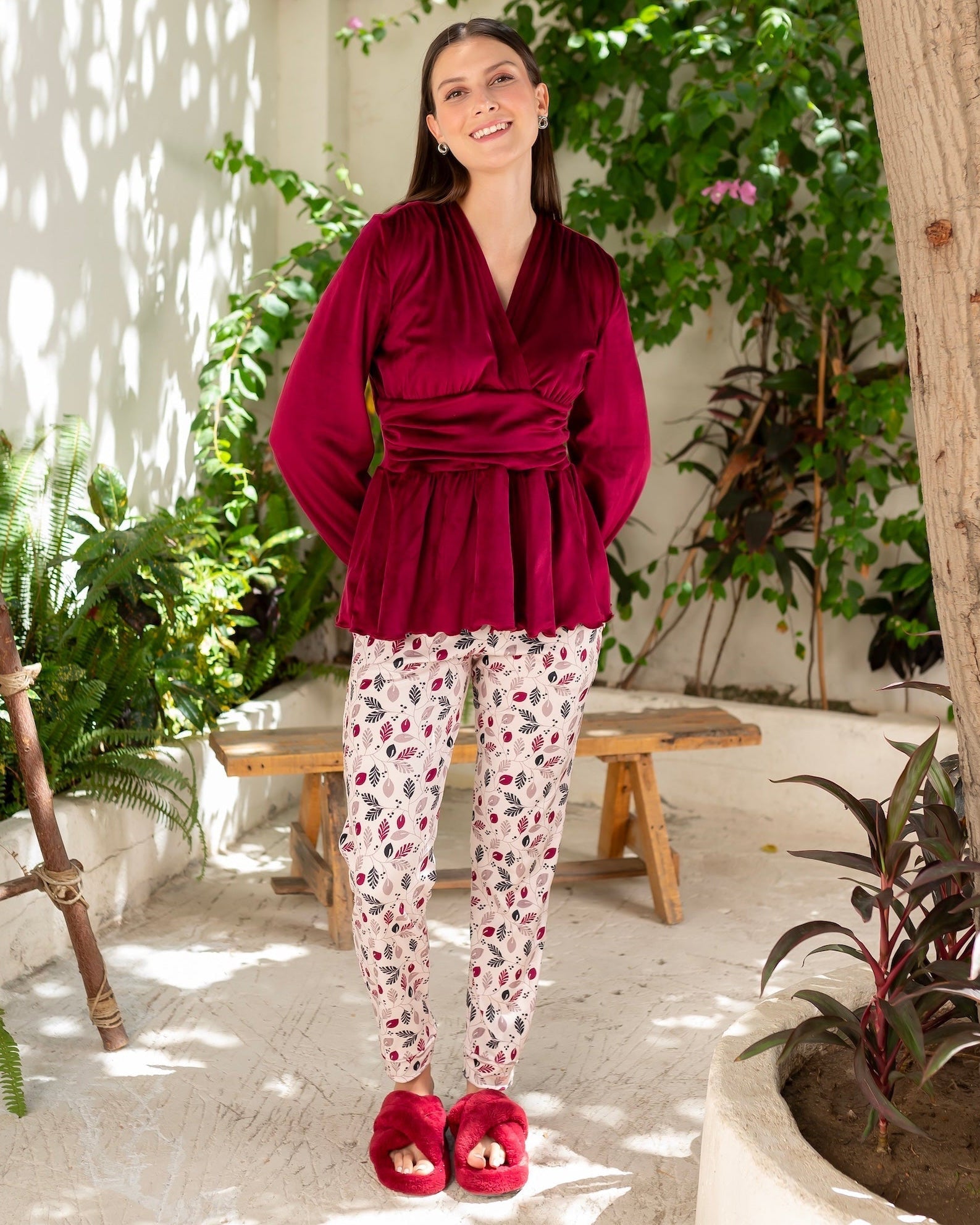 Berry Bloom Velvet Set - June Joy