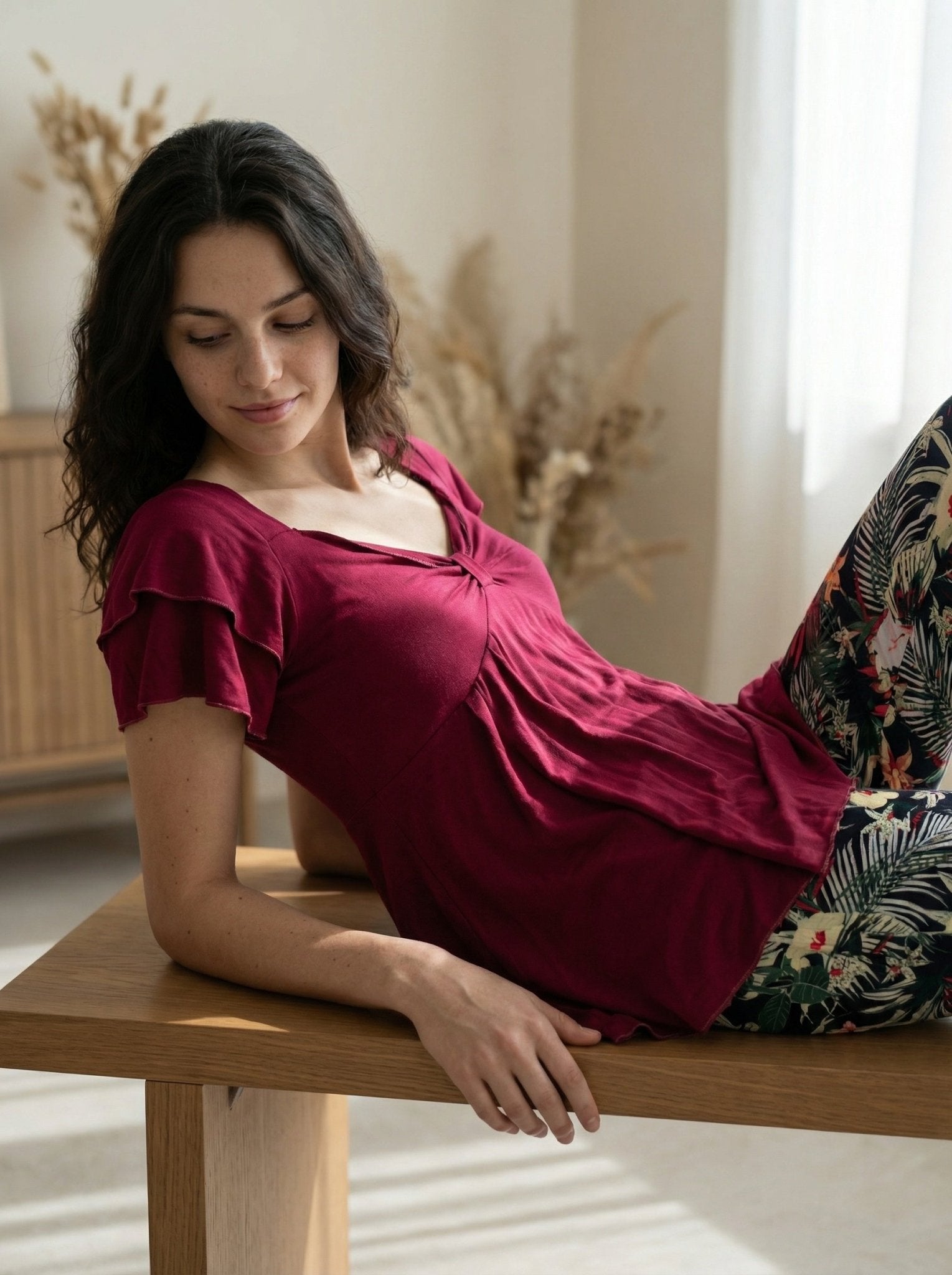 Berry Ruffle Lounge Set - June Joy