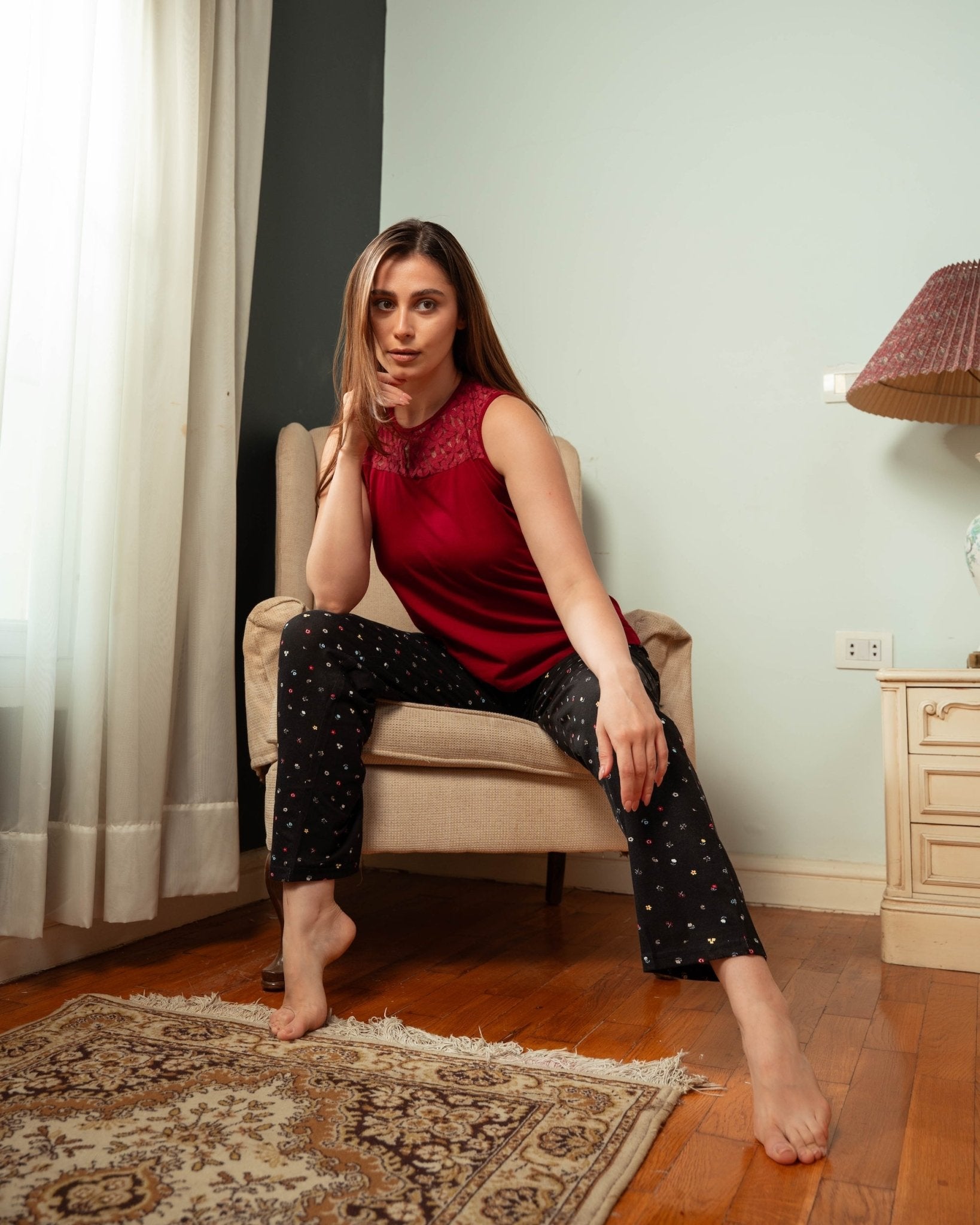 Burgundy Touch Pajama Set - June Joy
