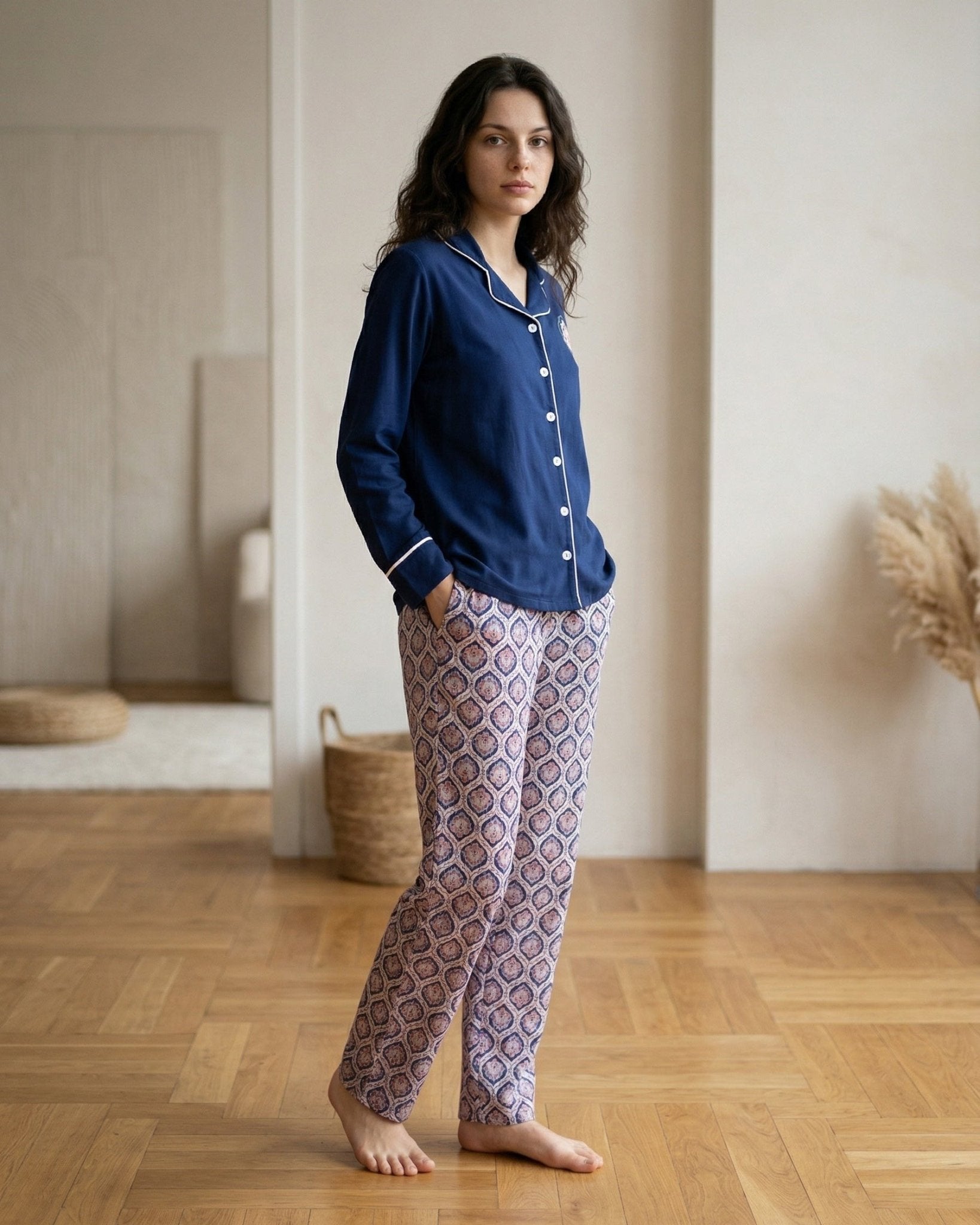 Classic Navy Pajama Set - June Joy