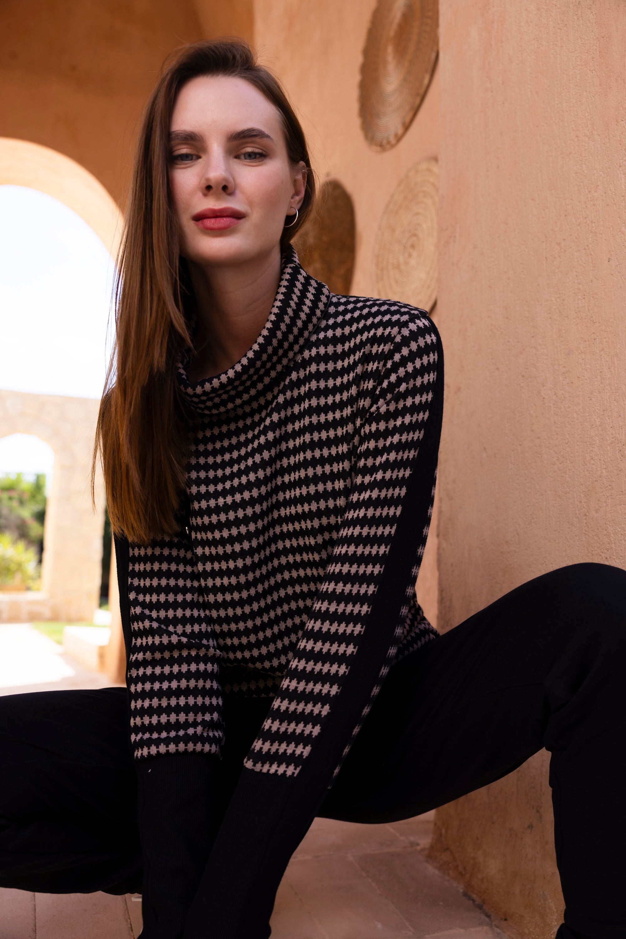 Midnight Check Knit Set