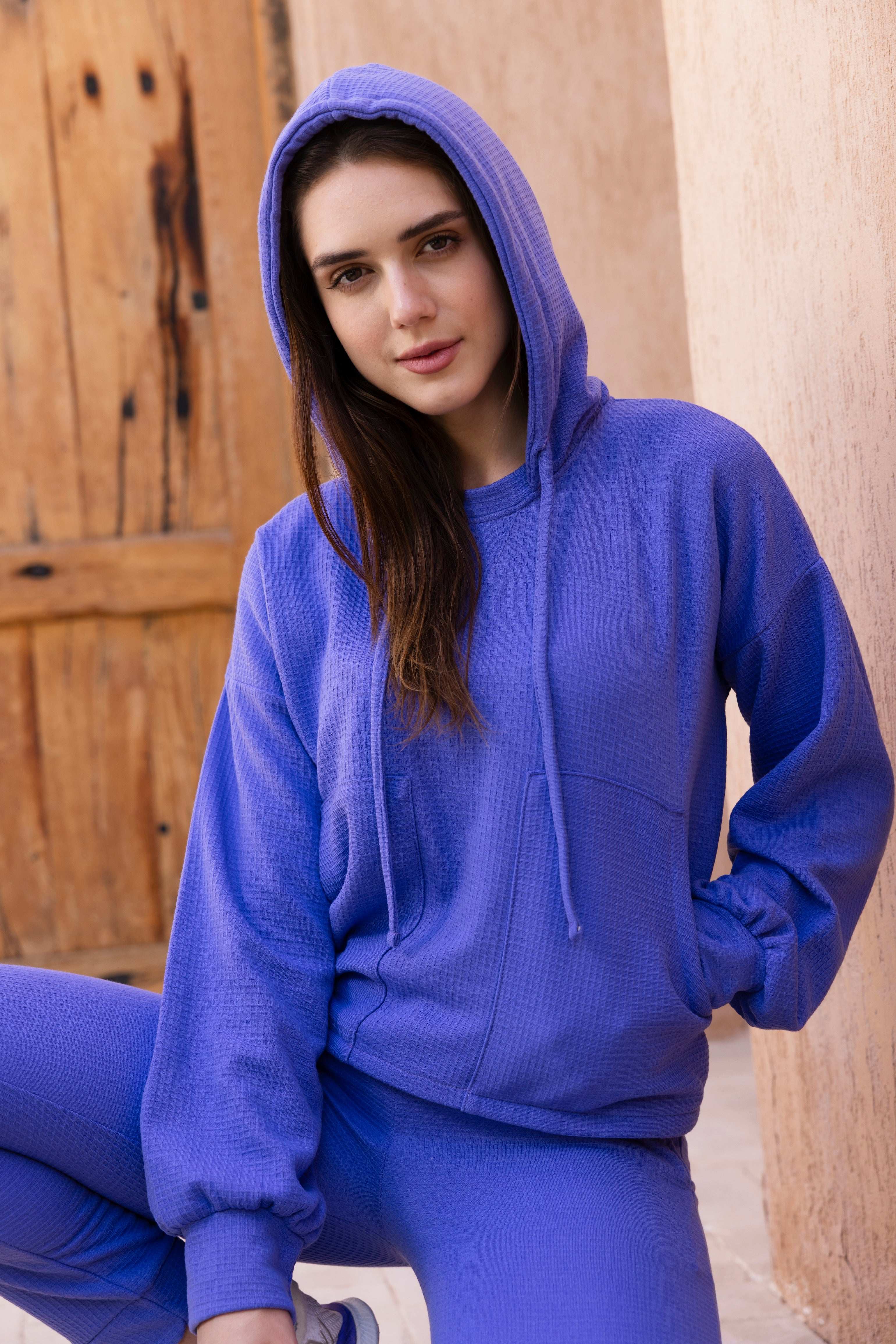 Purple hoodie pajama