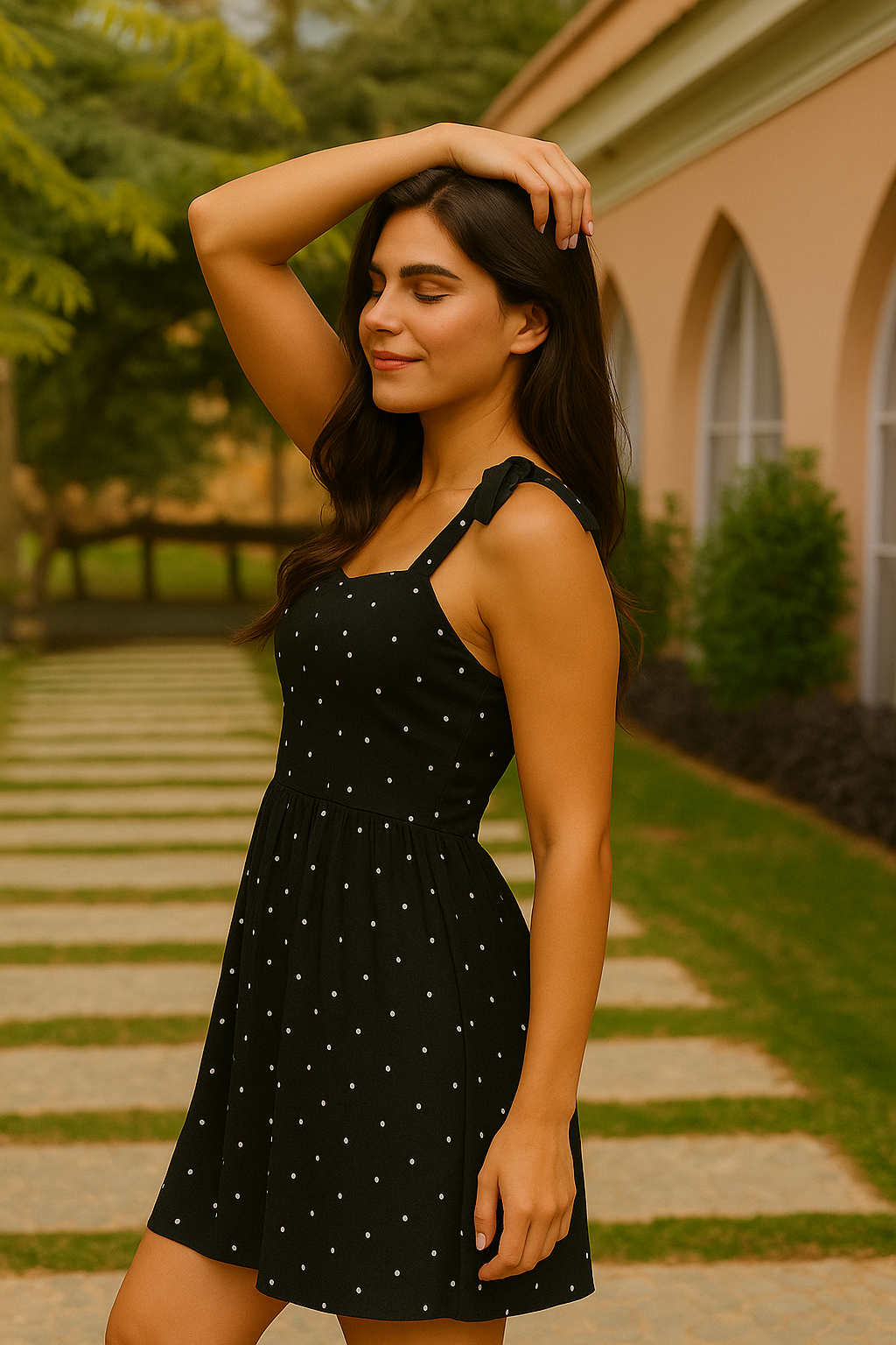 Classic Black Polka Dot Dress