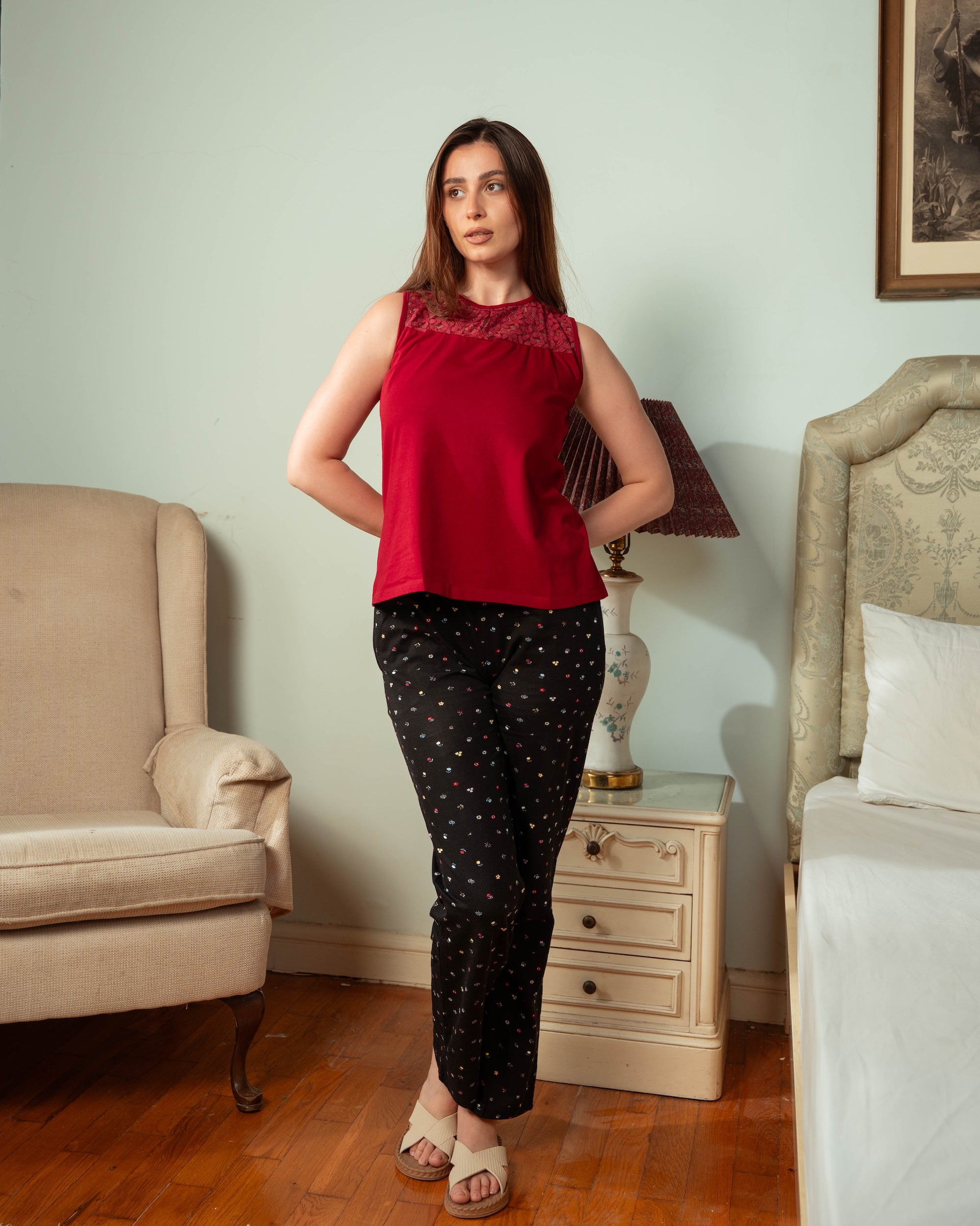 Burgundy Touch Pajama Set