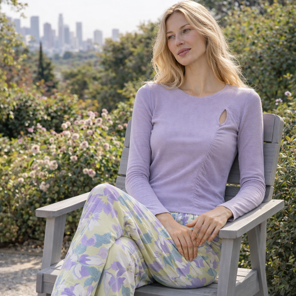 Lavender Floral Pajama Set