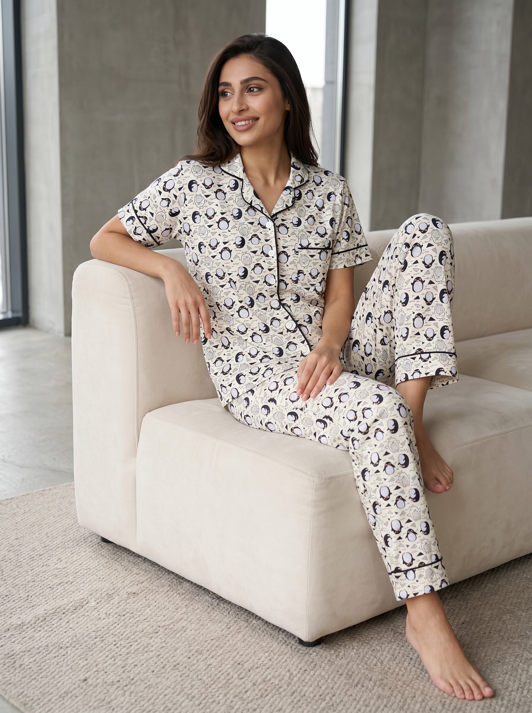 Cozy Penguin Pajama Set