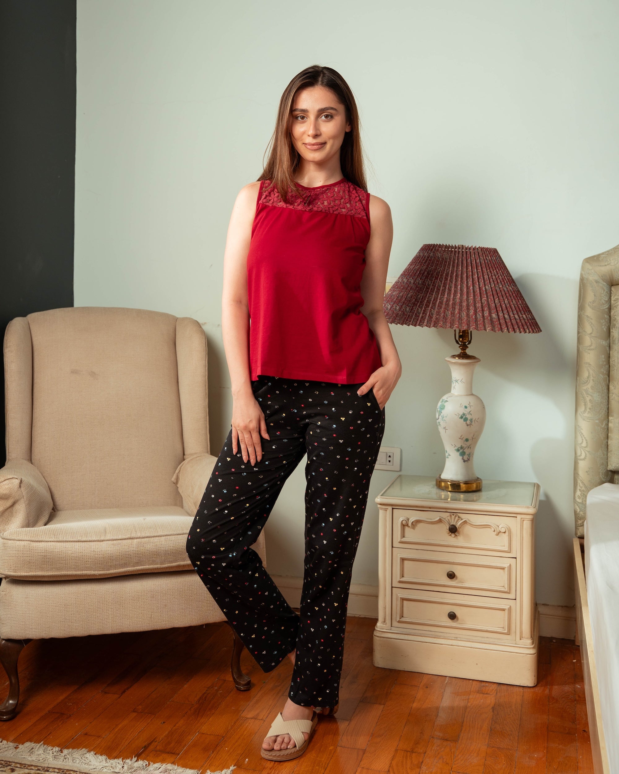 Burgundy Touch Pajama Set