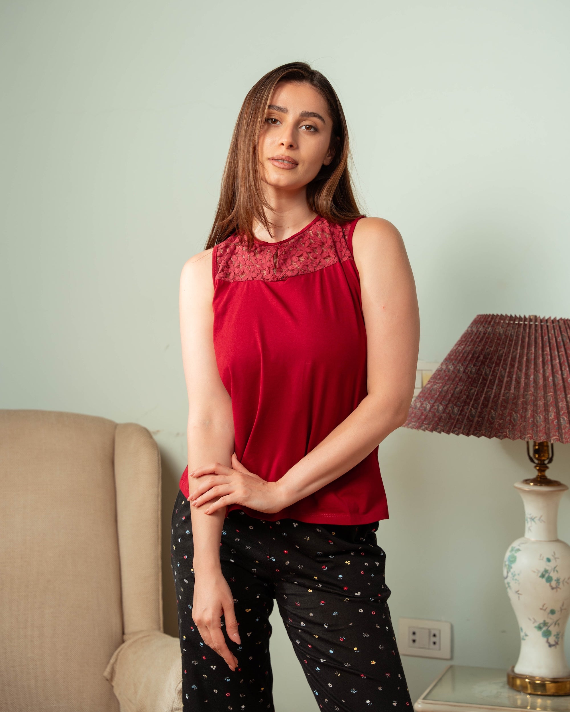 Burgundy Touch Pajama Set