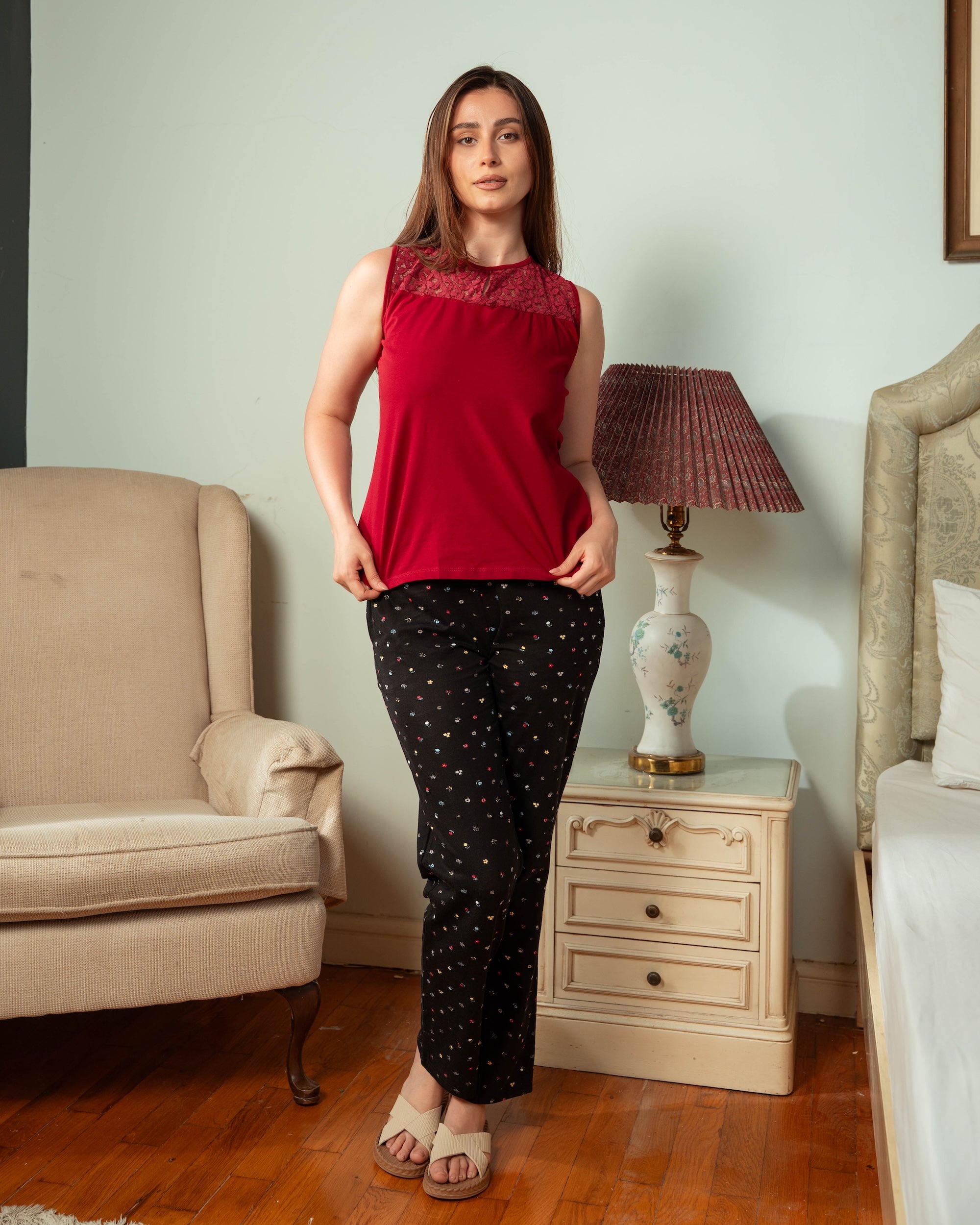 Burgundy Touch Pajama Set