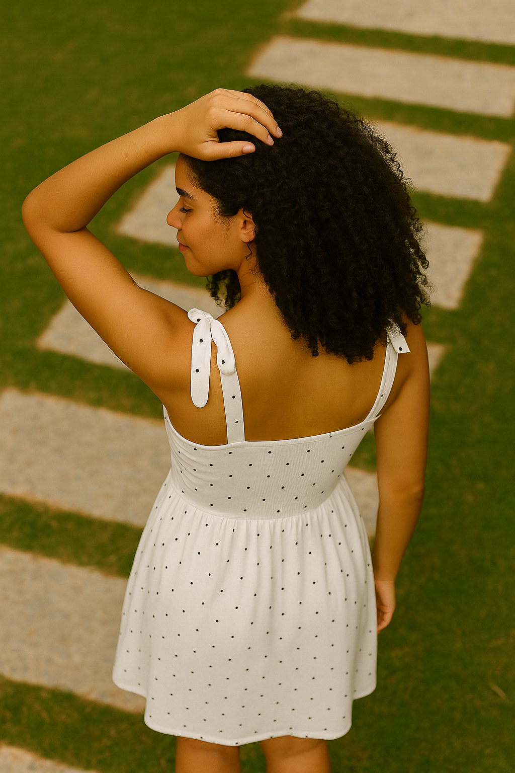 White Summer Dot Dress