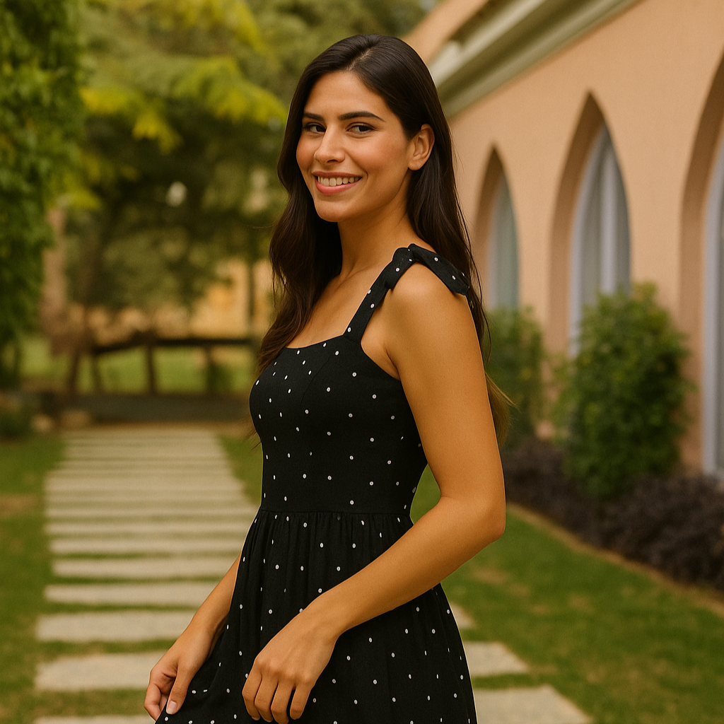 Classic Black Polka Dot Dress