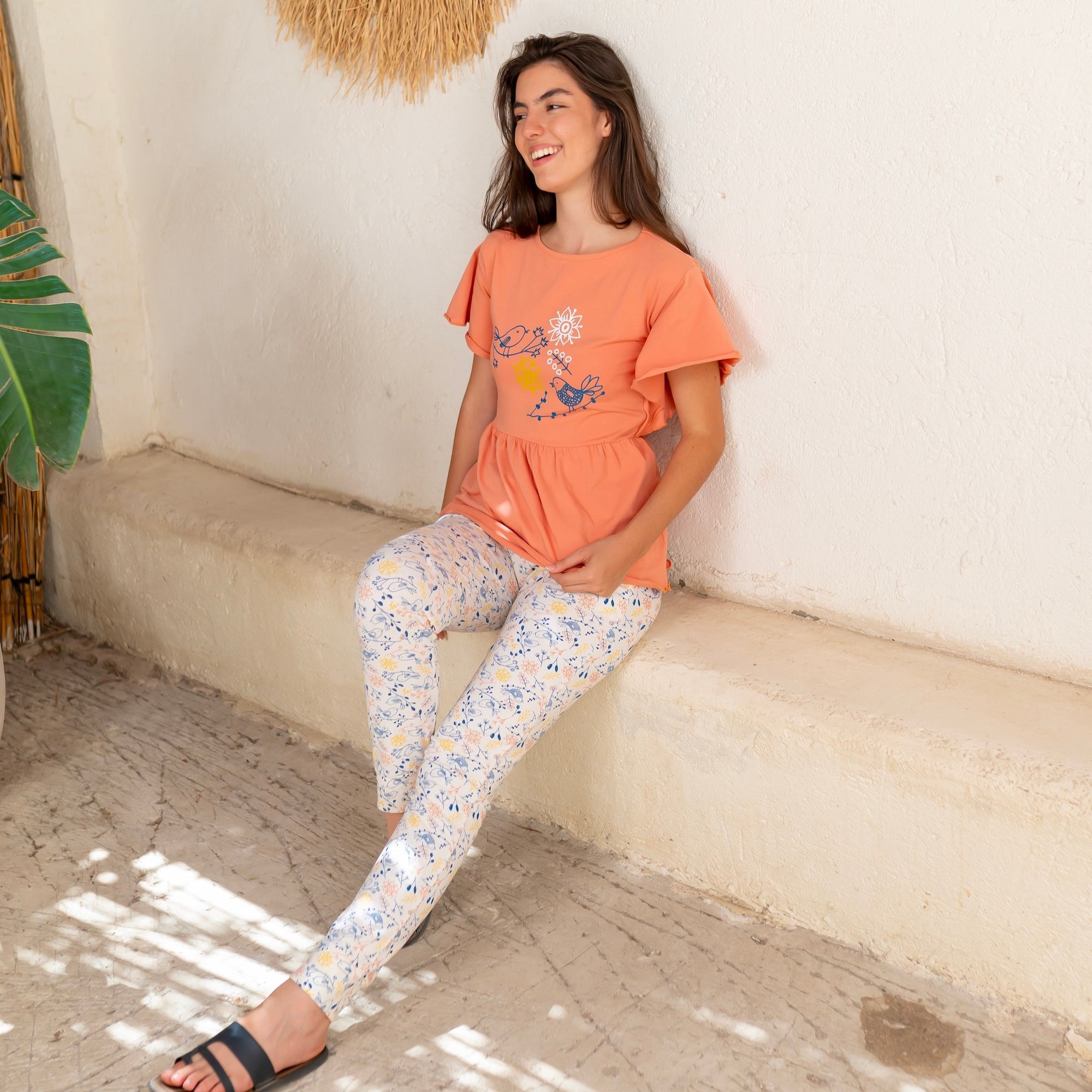 Peach Pajama Set