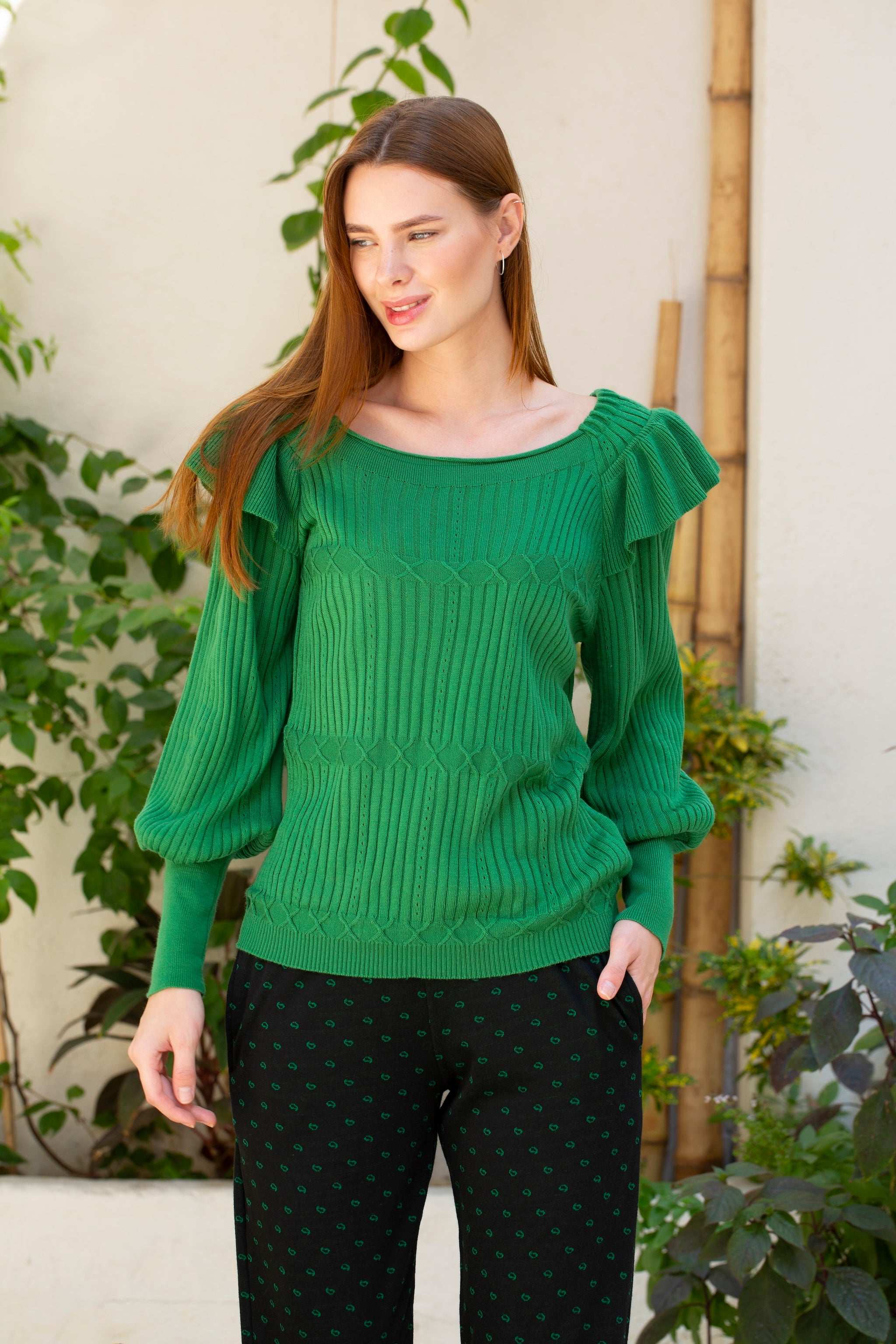 green & black pajama set