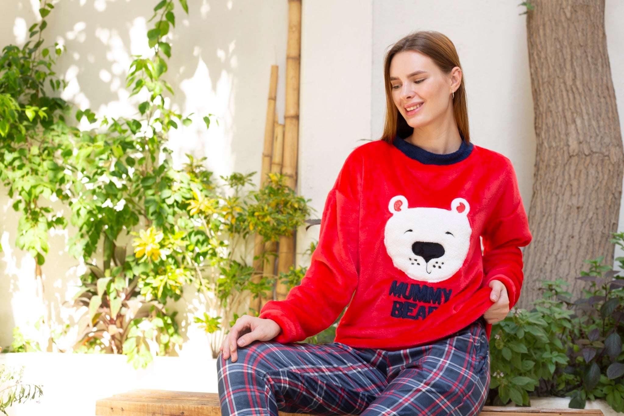 red bear pajama