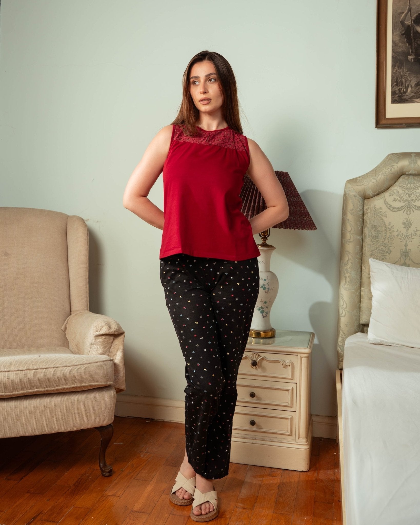 Burgundy Touch Pajama Set - June Joy