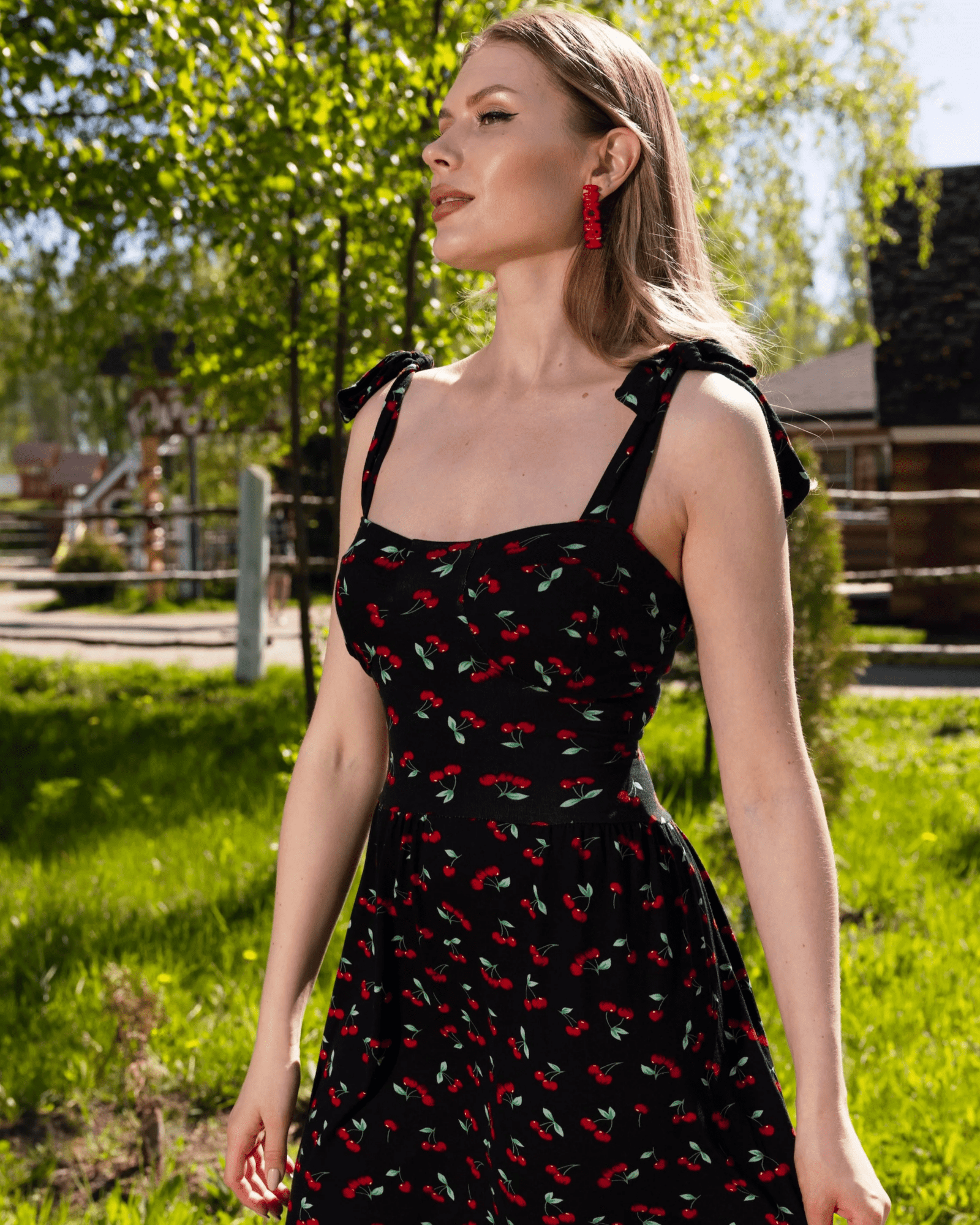 Midnight Petal Glamour Dress