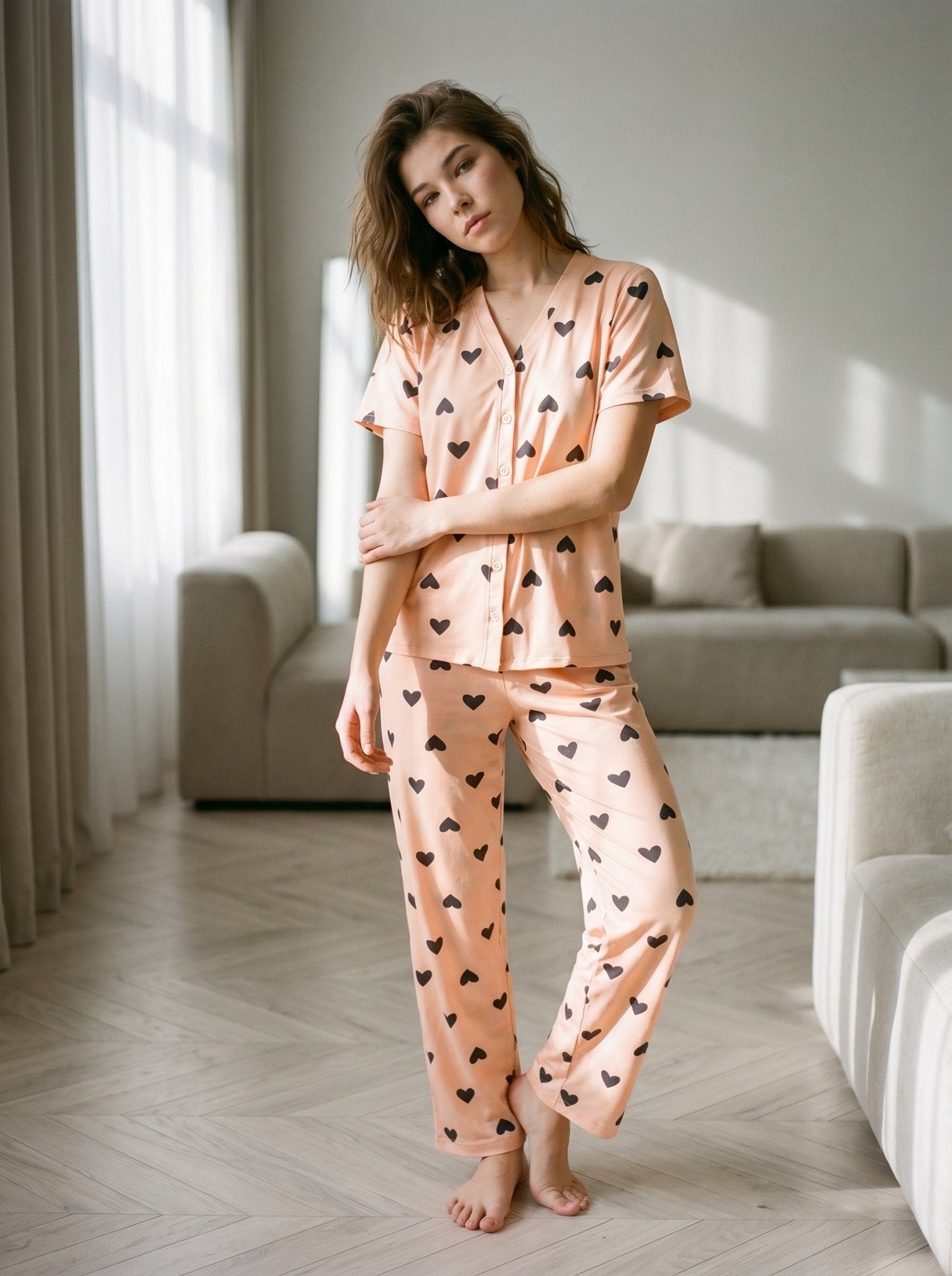 Peach Hearts - June Joy